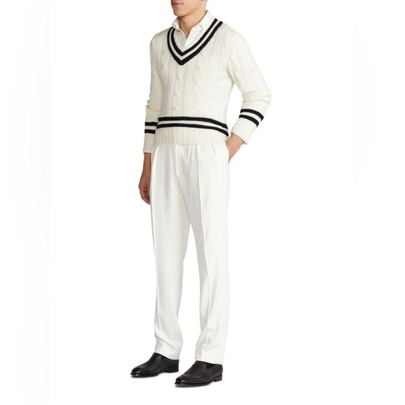 RALPH LAUREN PURPLE LABEL CASHMERE CRICKET SWEATER - Picture 5 of 5